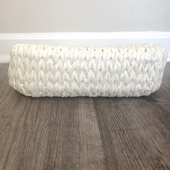 Luxury Basket Weave Handbag Cream with Gorgeous Metallic Gold Detail - BRAND NEW - Picture 7 of 9